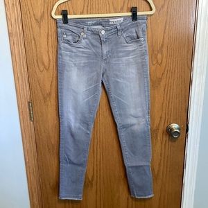Gray frayed hem Adriano Goldschmied jeans
